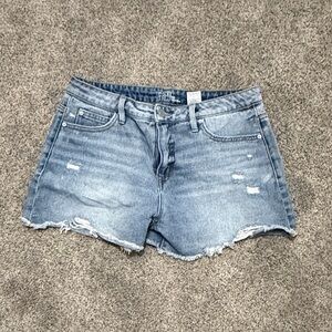 Time and Tru Light Blue Distressed Jean Shorts